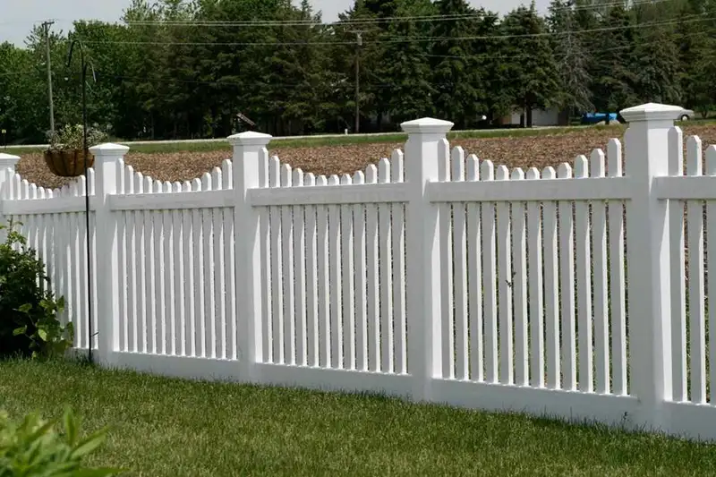 White vinyl fence with lattice accent by Fencing By Excellence near Aberdeen, Monmouth County NJ