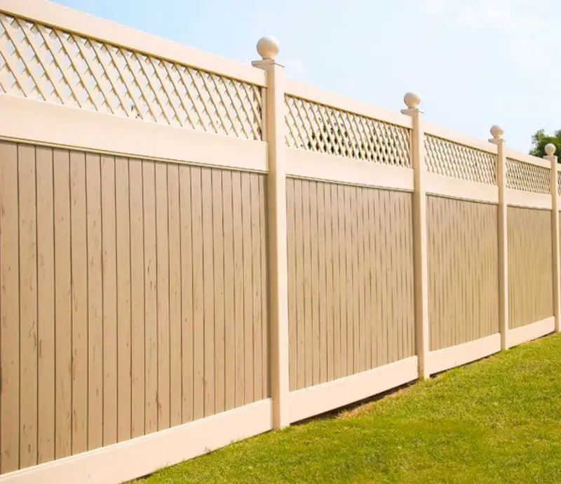 Vinyl fence combination styles by Fencing By Excellence near Keyport, Monmouth County NJ